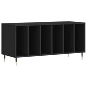 Vidaxl Omarica za gramofonske plošče črna 100x38x48 cm inženirski les