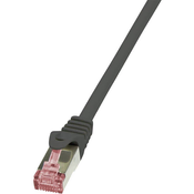 LogiLink RJ45 omrežni kabel CAT 6A S /FTP [1x RJ45 konektor - 1x RJ45 konektor] 7,50 m črna LogiLi