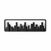 Crna plasticna zidna vješalica Skyline - Umbra