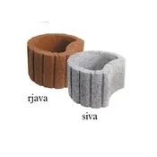Jarc okrogla škarpnica O 35x20cm, rjava
