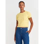 Dilvin Bluza Blusen limonino-rumena
