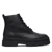Pohodni čevlji Calvin Klein Lugged Mid Lace Up Tc Tu Lth HM0HM02267 Črna