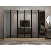 Hanah Home ormar sa reflektujucim staklom Nisa 20651, 270 cm, dore