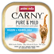 Varčno pakiranje animonda Carny Adult Pure & Mild 64 x 100 g - Piščanec + polenovka