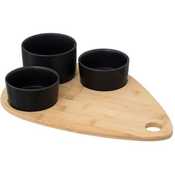 SECRET DE GOURMET Set za predjelo, Porcelan-bambus, Crni