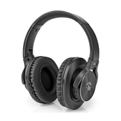 Nedis HPBT1202BK - Brezžične slušalke 200 mAh črna