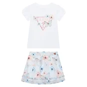 Guess Komplet majica in krilo K6RG07 K6YW0 Bela Regular Fit