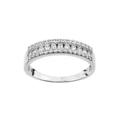 DIAMANT LETERNEL Prstan Eternity-Ring aus 375 Weißgold mit Zirkonia srebrna