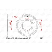 Zębatka tylna stalowa do łańcucha 525 kod 86605-50