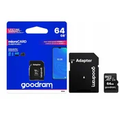 GoodRam Pomnilniška kartica GOODRAM MicroSD 64GB CL10 UHS I + adapter