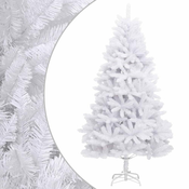 Greatstore Umetna novoletna jelka s stojalom bela 180 cm