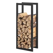 Držalo za drva Täby 40 – jeklo – 40 x 25 x 100 cm – črno