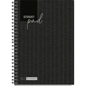 ZVEZEK ŠPIRALA S.PAD BLACK A5, KARO 5M 100L, 67136