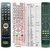 General JVC RM-C1980 - compatible General-branded remote control