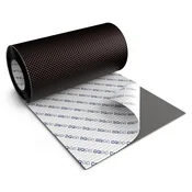 DQ-PP WANDANSCHLUSSBAND - Länge 5m - Breite 300mm - Dunkelbraun RAL 8019 - hochwertiges Aluminium und Butyl - Selbstklebend - Dach Kaminanschlussband 3D Structure Dachabdeckung Aluminumband