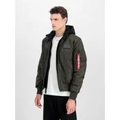 ALPHA INDUSTRIES Prehodna jakna MA-1 D-Tec temno zelena/črna