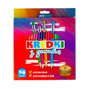 24-barvni svinčniki z radirko, veliko pakiranje
