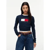 Tommy Jeans Pulover mornarska/rdeča/bela