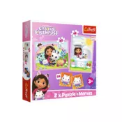 Slagalica - 4 u 1 - Gabi s prijateljem mačkom - Gabina kućica za mačke - Trefl 93382