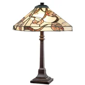 Casa Padrino luxury Tiffany table lamp multicolored 36 x 36 x H. 64 cm - Tiffany desk lamp - Desk decoration lamp - Living room decoration lamp - Luxury Tiffany lights
