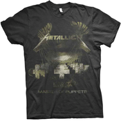 Metallica Majica Master Of Puppets Distressed Unisex Black 2XL