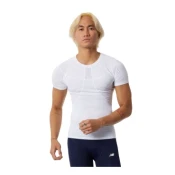 New Balance za moške. MT231755 Kompresijska majica s kratkimi rokavi bela (XL), Šport, Večnamenski šport, Poliester, Kratek r