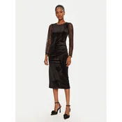 Rinascimento Cocktail obleka CFC0121824003 Črna Regular Fit