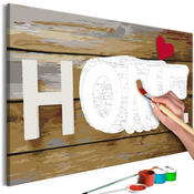 Slika za samostalno slikanje - Home with Heart 60x40