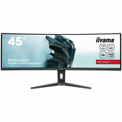 Iiyama G-MASTER Red Eagle GCB4580DQSN-B1LED monitor gaming curved 45 (44.5 viewable) 5120 x 1440 Dual Quad HD @ 165 Hz VA 450 cd/m2 3000:1 HDR400 0.8 ms 2xHDMI DisplayPort speakers black matte GCB45