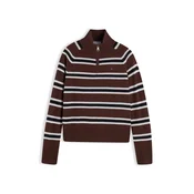 TOMMY HILFIGER Pulover rjava/črna/bela