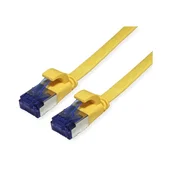 Vrijednosni FTP CAT6a patch kabel ravnog dizajna, 0,5 m, žuta 21.99.2130-40