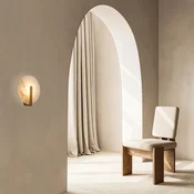 Zambelis LED-stenna svetilka 2552, bela/zlata, premer 25 cm, alabaster - Dnevna soba/jedilnica - bela, zlata - Kamen