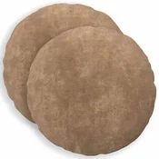 vidaXL Prevleka za blazino 2 pcs HEERLEN Taupe O 60 cm Mikrofibra