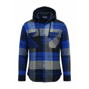 Radwa Srajca Mens flannel with hooddie kraljevo modra