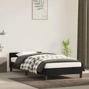 shumee vidaXL Posteljni okvir brez vzmetnice, črn, 100x200 cm, žamet