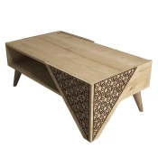Hanah Home Beril Klub sto, 105x58x40cm, Braon