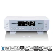 Nedis Kuhinjski radio FM z LED osvetlitvijo Bluetooth in belim časovnikom