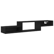 Vidaxl Stenska TV omarica Montaža za steno Črni hrast 150 x 28 x 26 cm