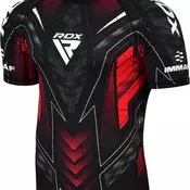 RDX Sports Muška IMMAF kompresiona majica kratkih rukava, Crno-crvena