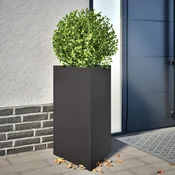 Vrtne sadilice 2 kom crne trokutaste 50x43x75 cm celicne