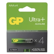 Alkalne baterije GP Ultra Plus LR03 (AAA) 4 kosi