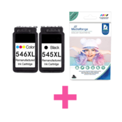 kartuša Canon PG-545XL (30 ml) črna/black + CL-546XL barvna komplet - reciklirana + FOTO PAPIR Brezplačna dostava