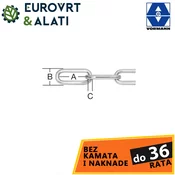 Pocinkana veriga 35x19x5mm