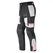 Ženske motoristicke hlace Street Racer Hilax crno-sivo-roze