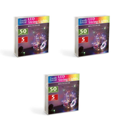3x 50 LED 5m božično – novoletne micro LED lučke na baterije 3xAA večbarvne