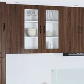 Zidni stakleni ormaric PORTO Smedi hrast 80 x 31 x 80 cm