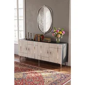 Hanah Home komoda Ilay 180, 180 cm, antracit / travertin / srebrna