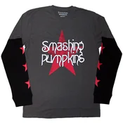 The Smashing Pumpkins Star Logo (Sleeve Print) Charcoal Grey & Black XL Majica