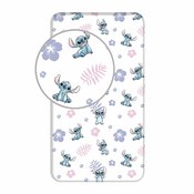 Pamučna dječja plahta s gumom za krevet za jednu osobu 90x200 cm Lilo and Stitch – Jerry Fabrics