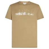 Moška majica Icebreaker Merino 150 Tech Lite SS Tee The Peaks Cumin L